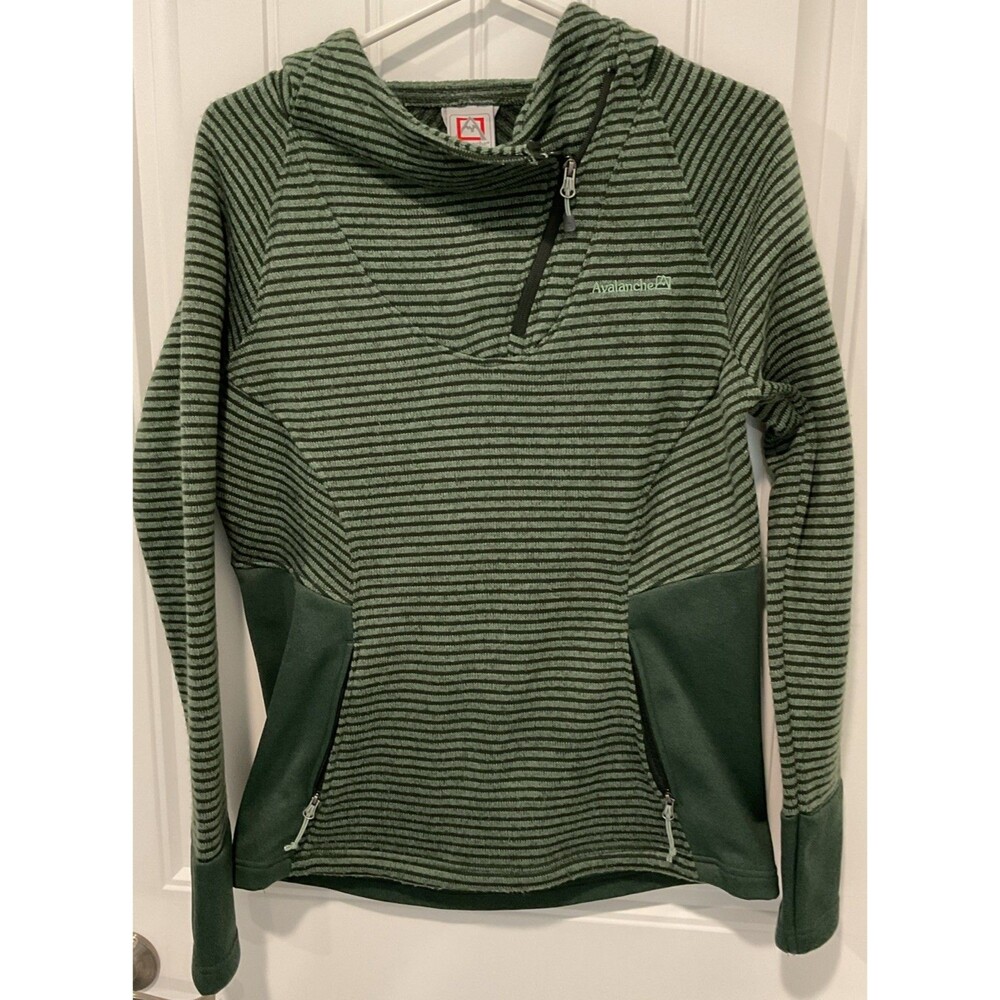 EUC Avalanche Women's 1/4 Zip Pullover Fleece Hoodie Forest Green Large